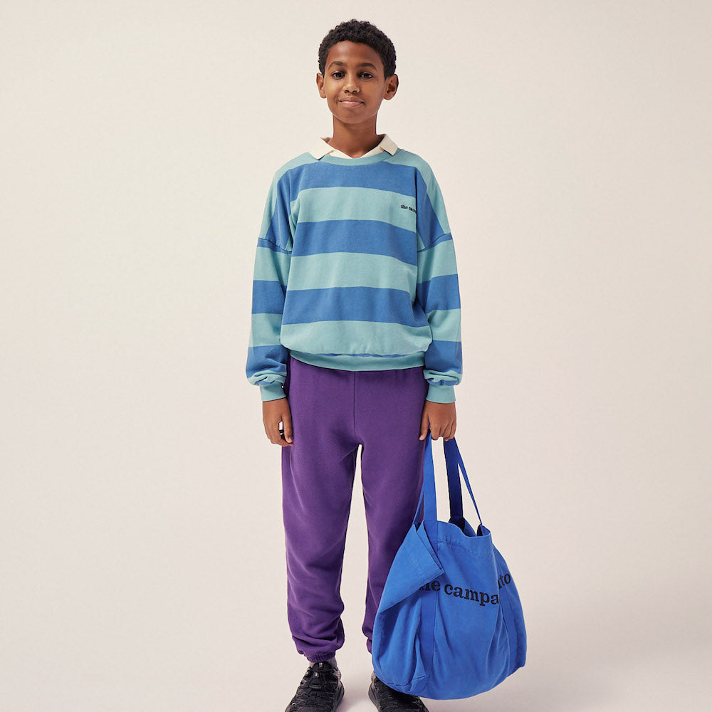 Blue Stripes Oversized Kids Sweatshirt