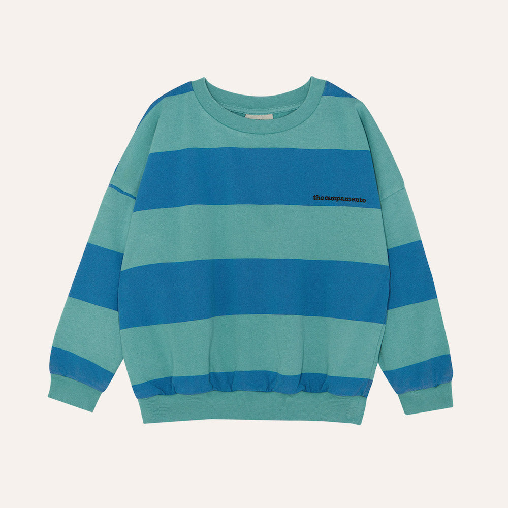 Blue Stripes Oversized Kids Sweatshirt