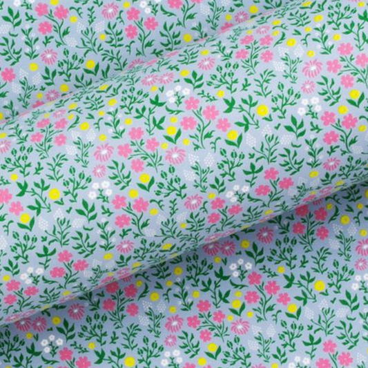 Wrapping Paper Wildflowers Cornflower Blue - Store Pick Up Only