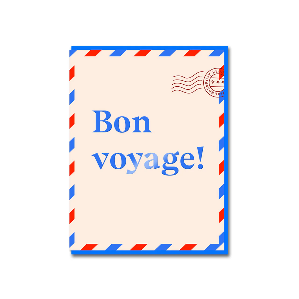 Bon Voyage Letter Greeting Card