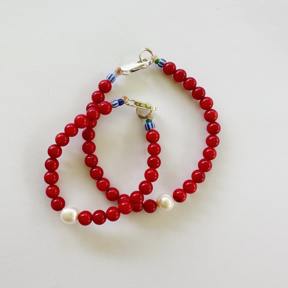 At Sea Red Coral Bracelet