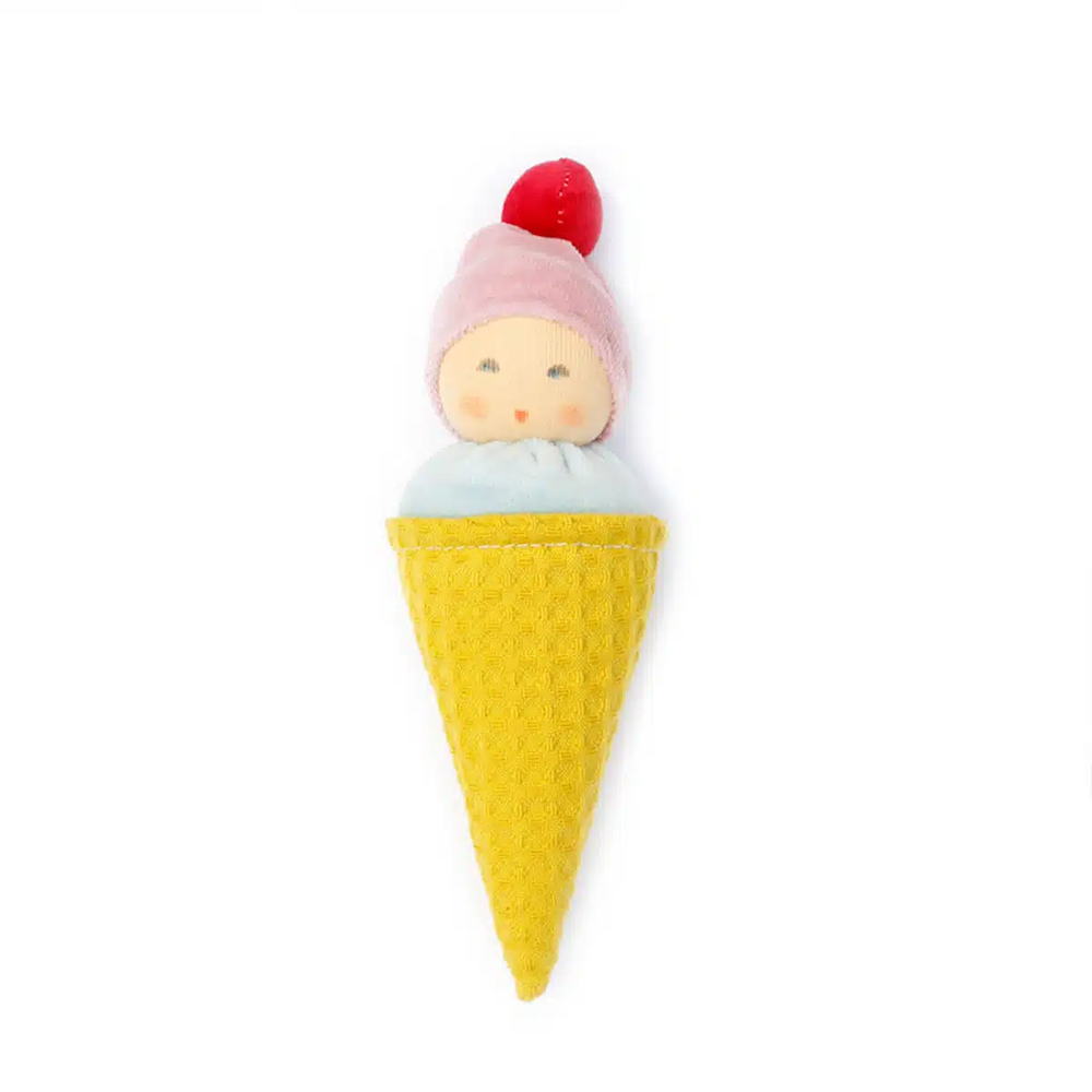 Ice Cream With Cherry Baby Rattle