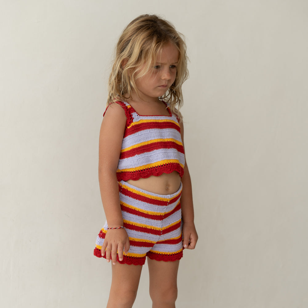 Crochet Top Sunset Stripe