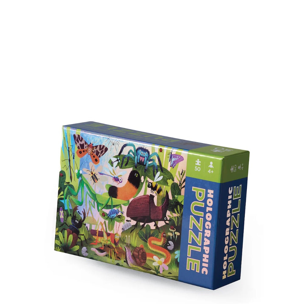 Holographic 50 Piece Puzzle Backyard Bugs