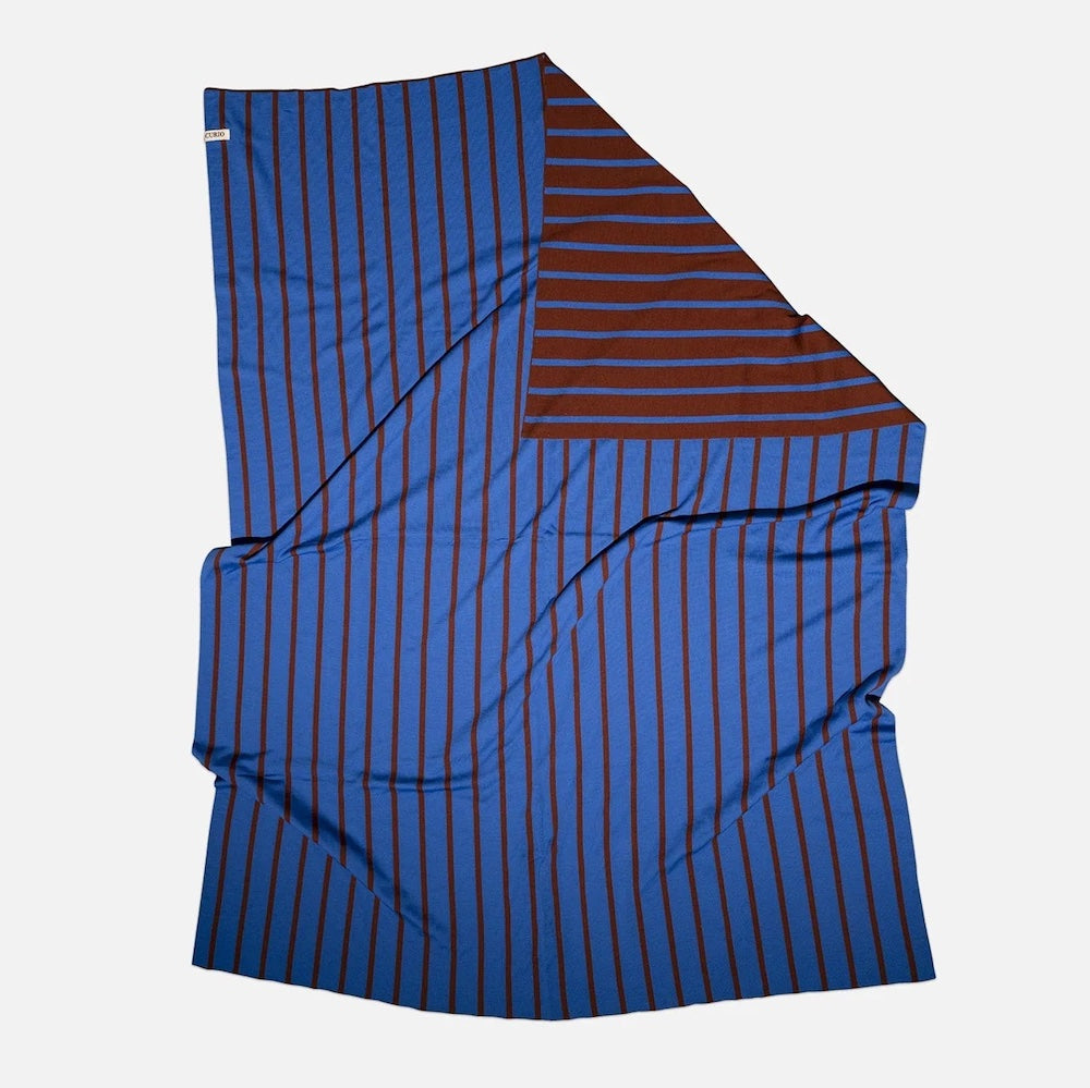 Royal Blue Spice Life in Stripes Baby Blanket