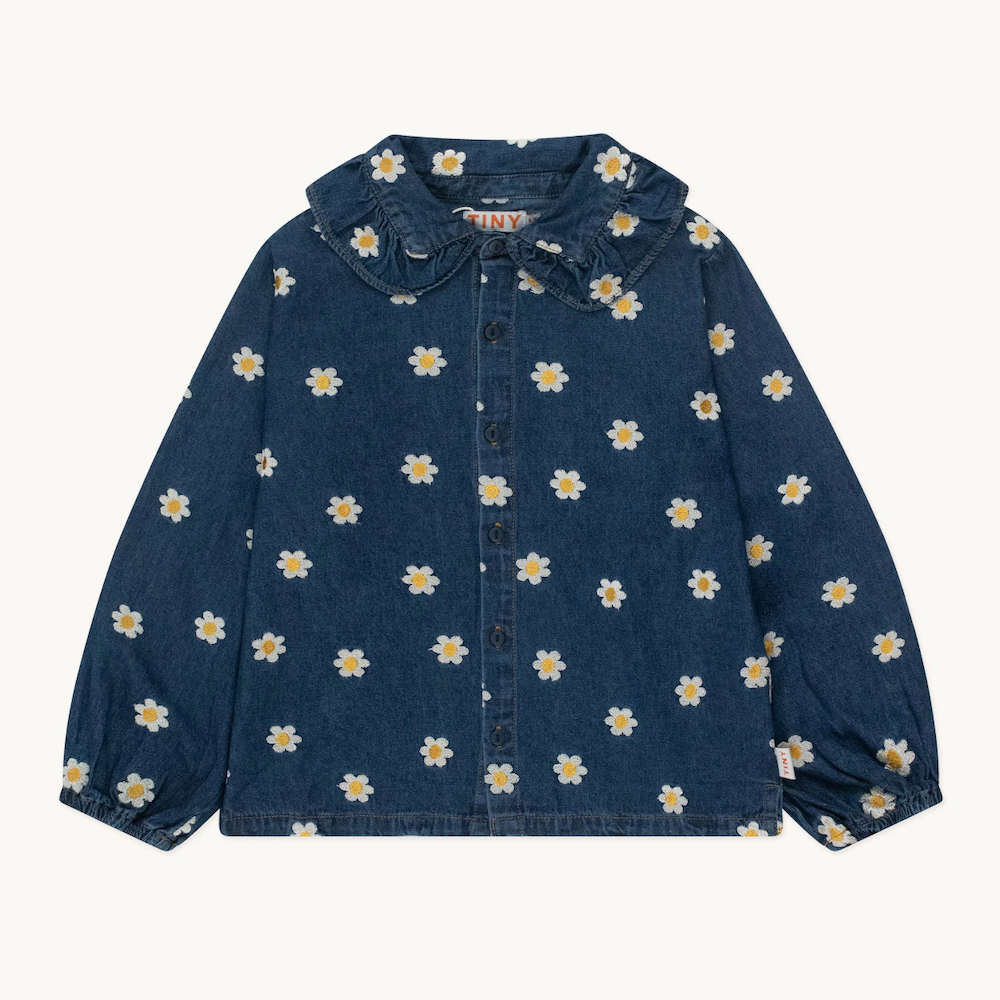Denim Daisy Frill Collar Shirt