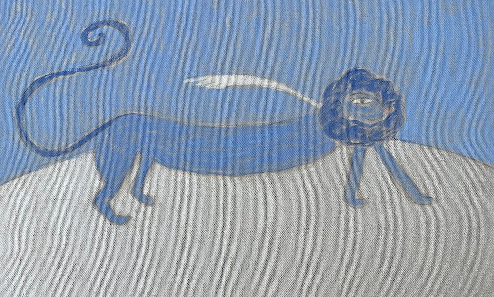 Simòn Lion Original Framed Painting