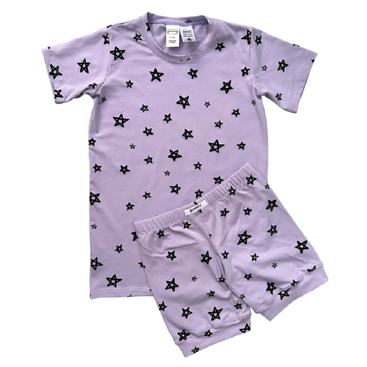 Lilac Stars Shortie PJ Set