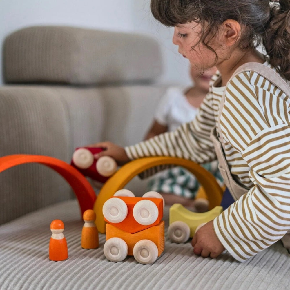 Grimm's Stacking Cars Orange