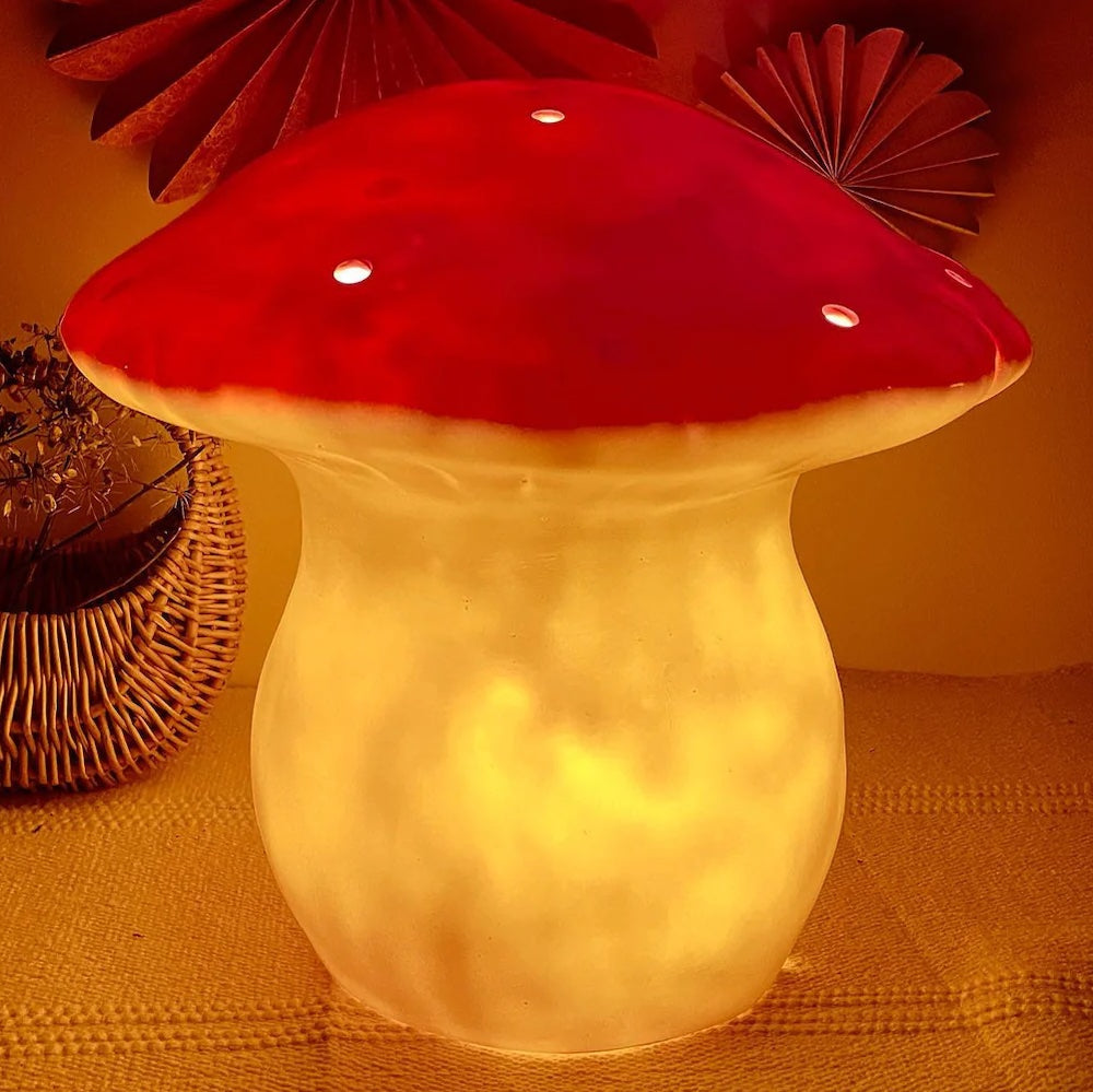 Medium Red Mushroom Lamp