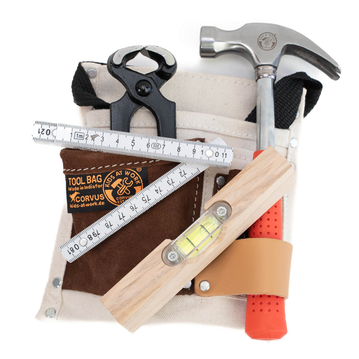 Kids at Work Cotton & Leather Belt with Tools - Set 1
