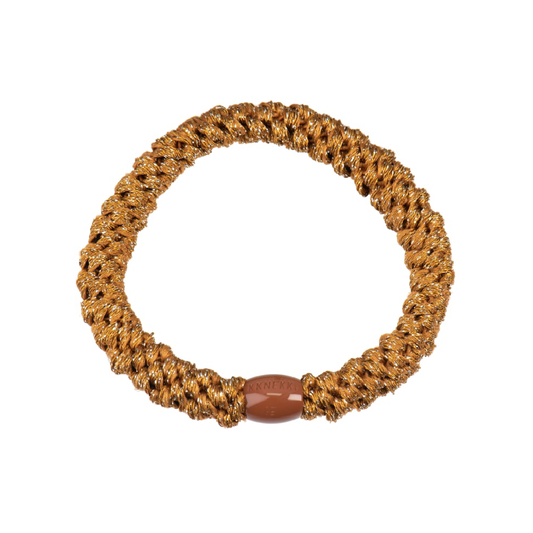 Light Curry Glitter Hair Tie