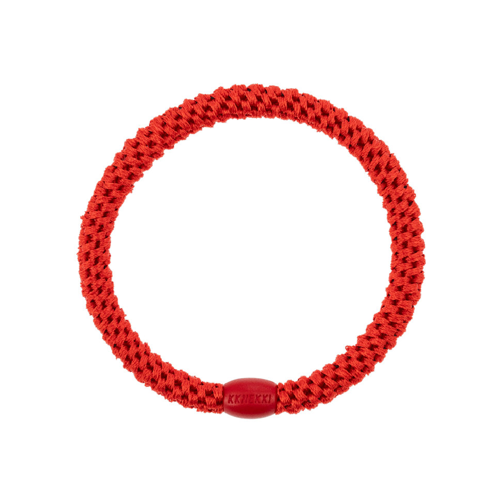 Slim Clear Red Hair Tie