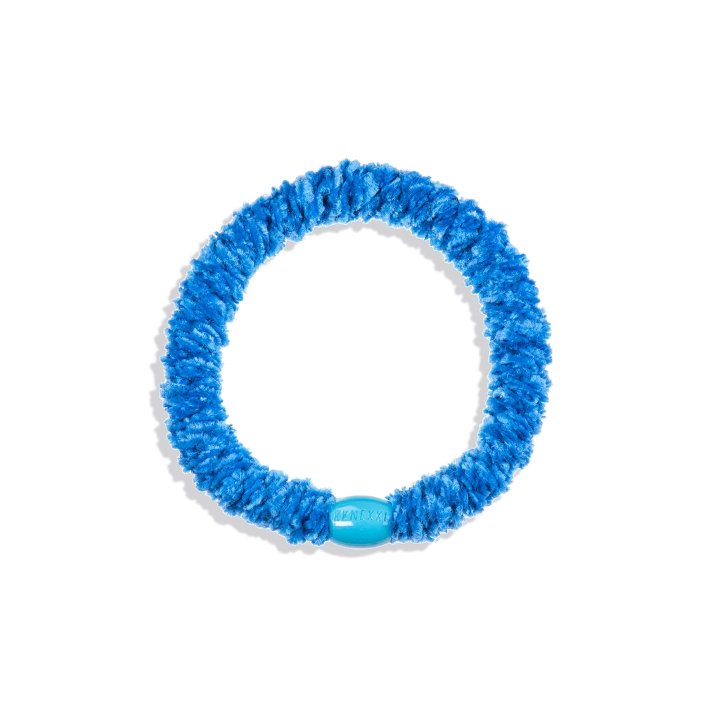 Velvet Electric Blue Hair Tie