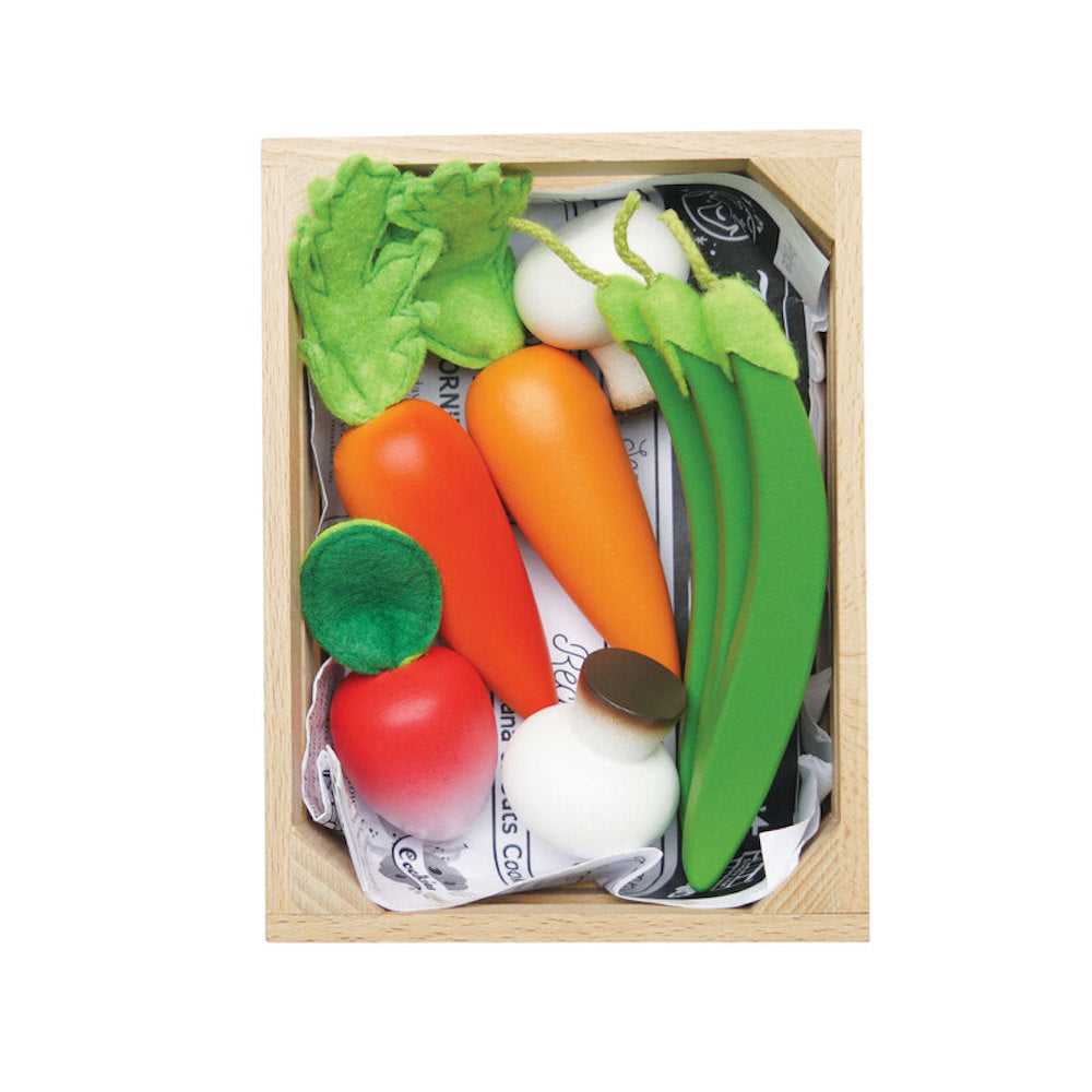 Harvest Vegetables Wooden Food Crate