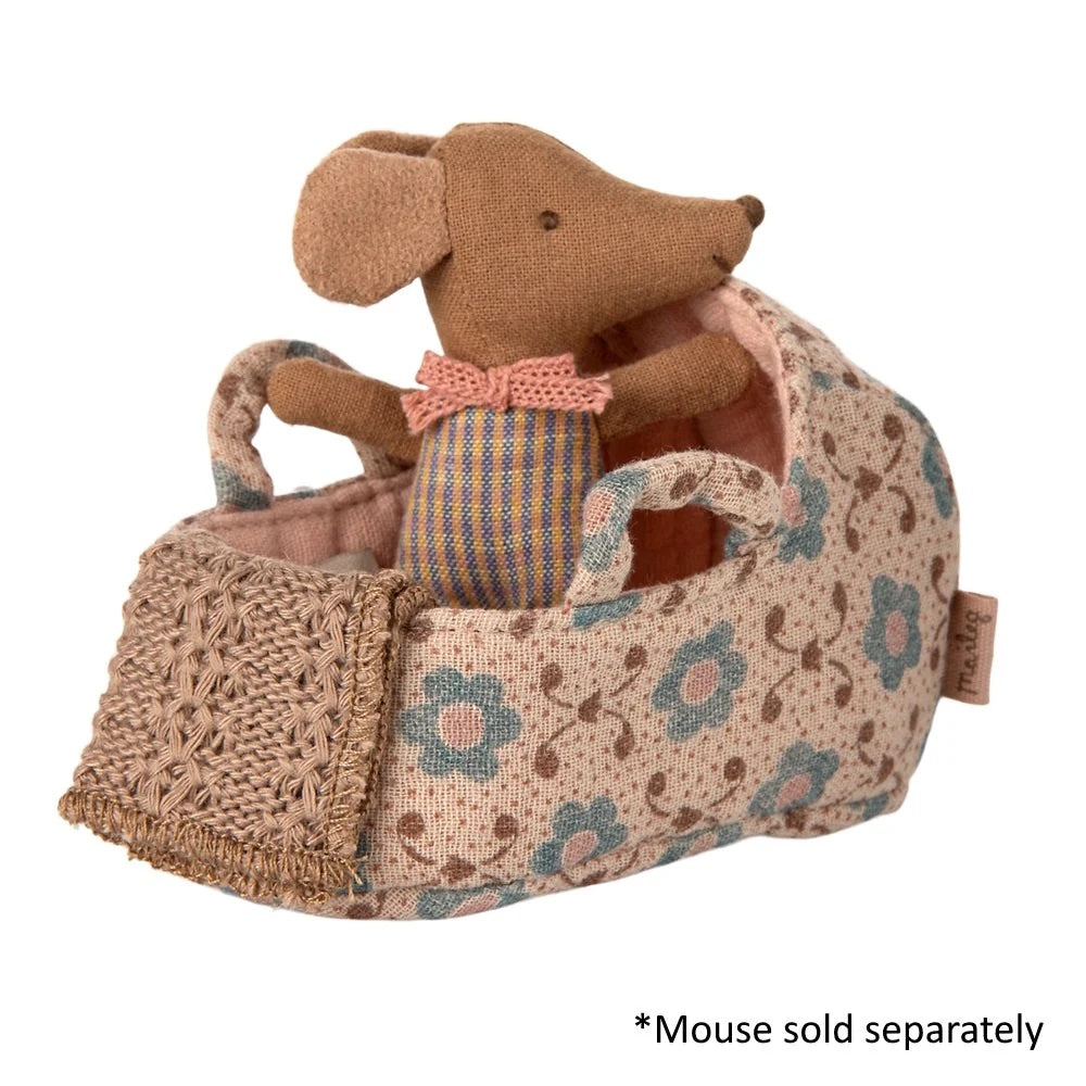Carry Cot Baby Mouse Rose