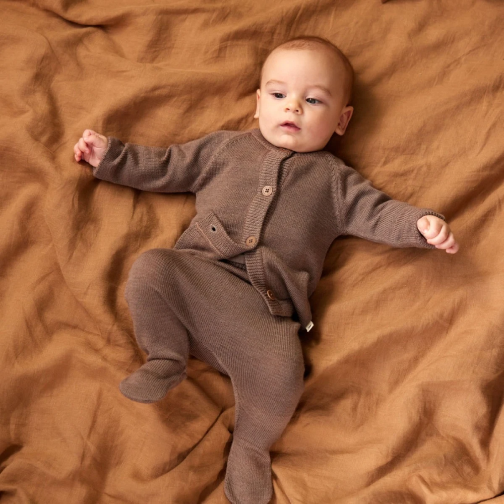 Merino Knit Cardigan Cub Marl