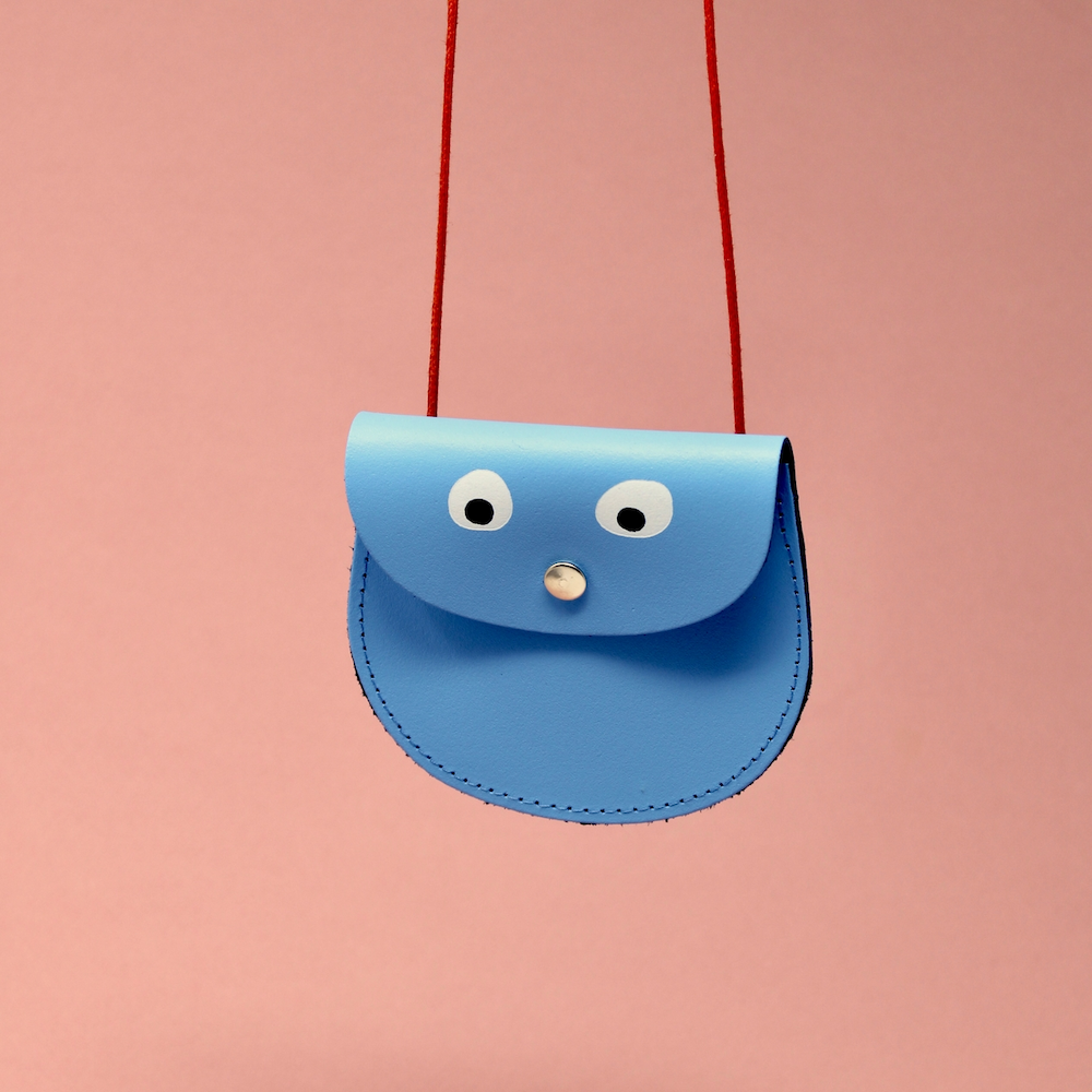 Googly Eye Pocket Purse Cornflower