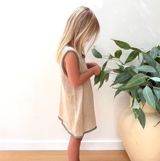 Summer Knit Dress Almond