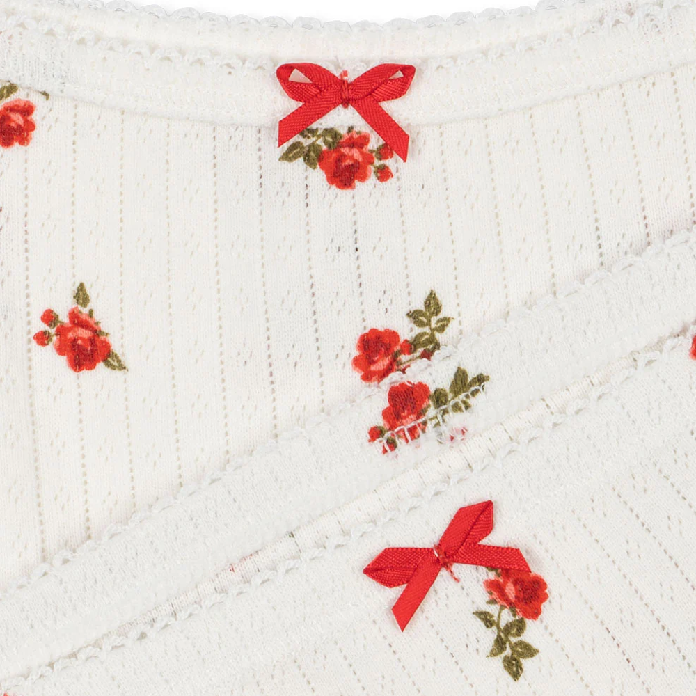 Minnie Underwear Singlet Set Rose Red