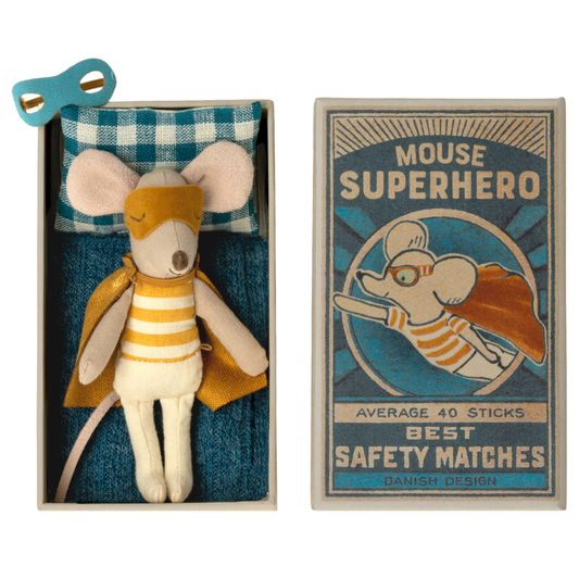 Mouse Superhero in Matchbox