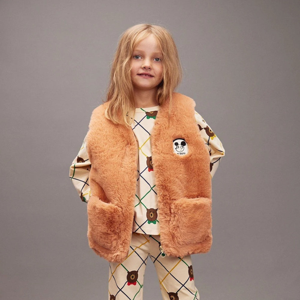 Ritzratz Patch Faux Fur Vest