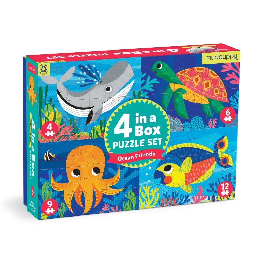 Ocean Friends; 4 in a Box Puzzle Set