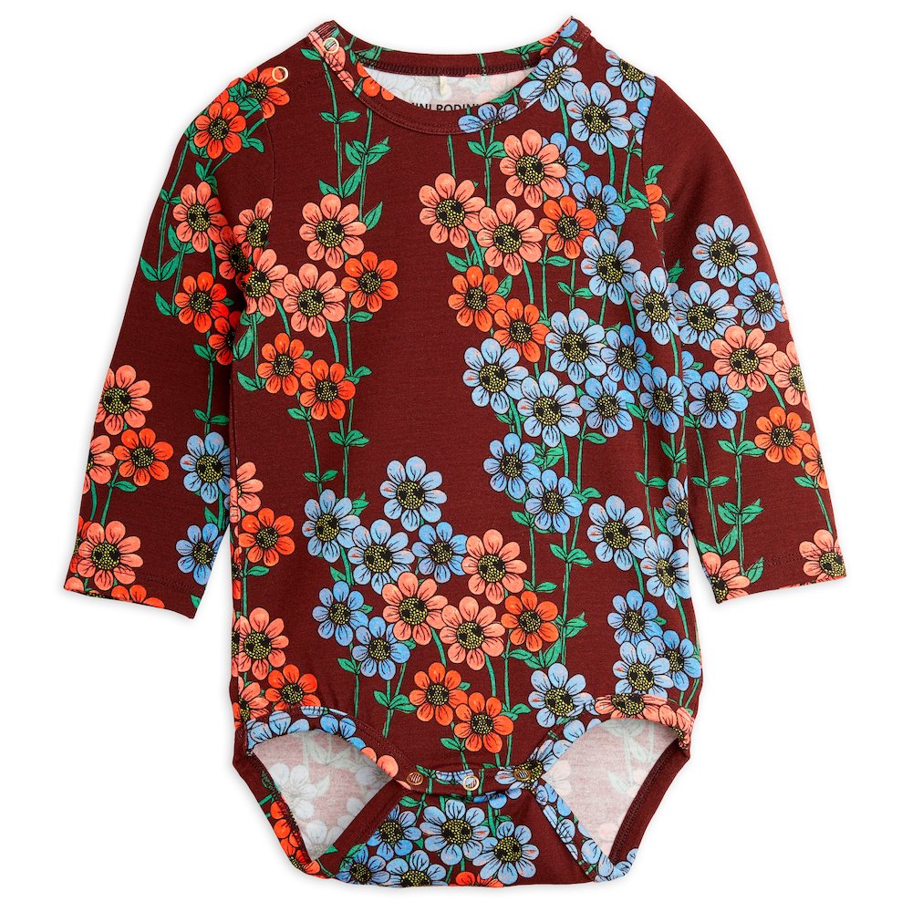 Daisys Aop Long Sleeve Bodysuit Multi Red