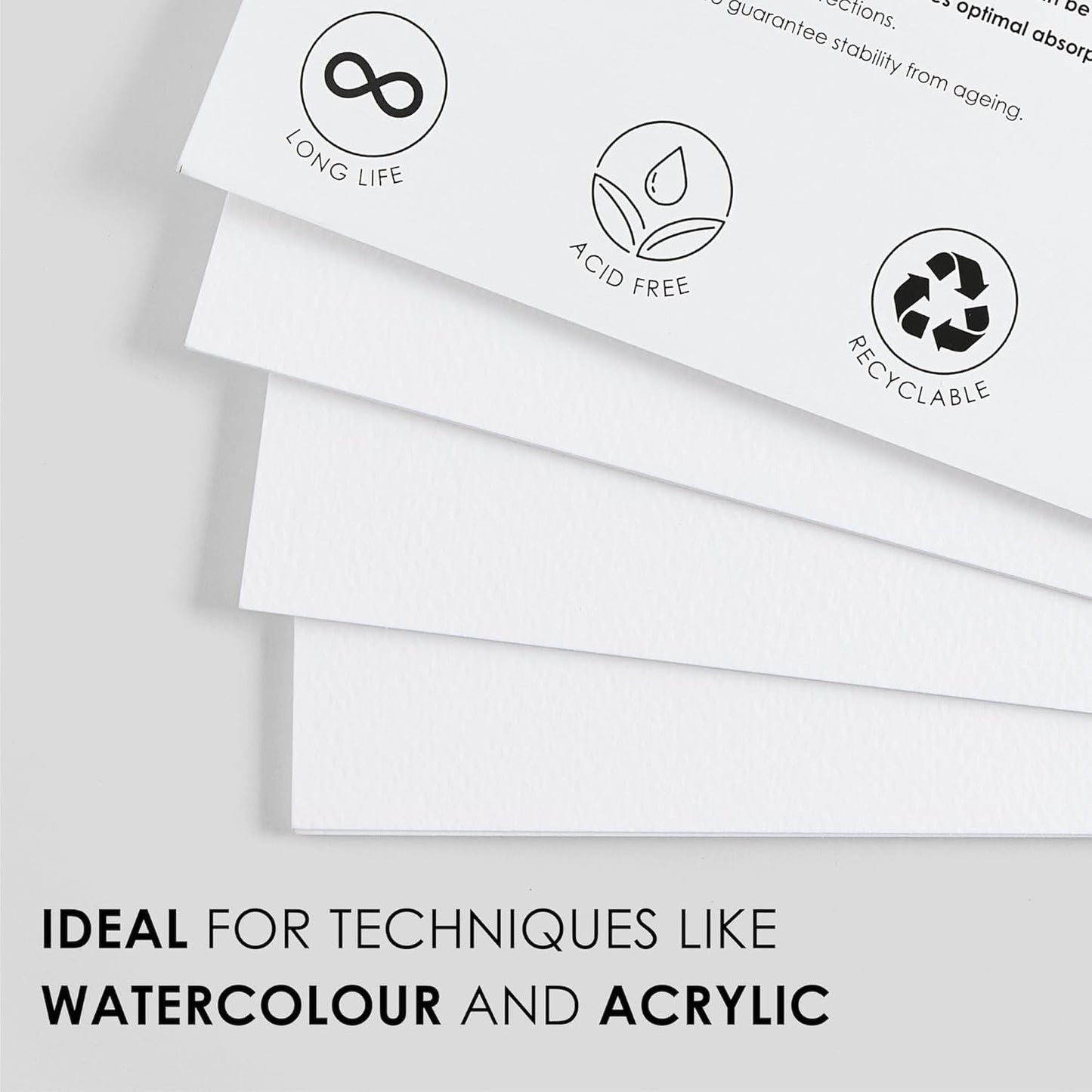 Cotton Watercolour Sheets A5 - Plain - White