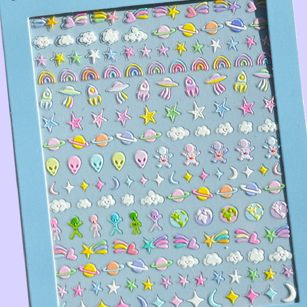 Spaced Out Nail Art Stickers