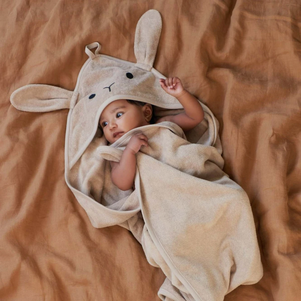 Bunny Hooded Towel Nougat