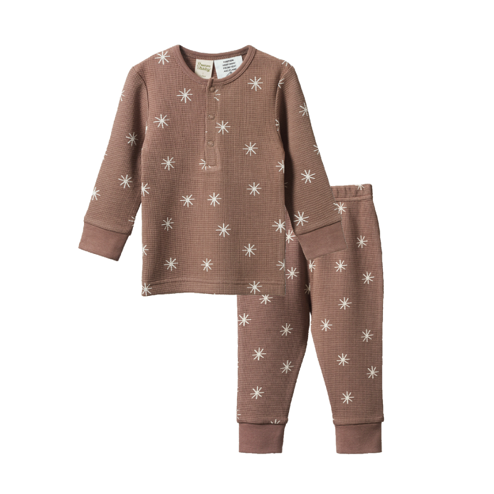 Long Sleeve Waffle Pyjama Set Twinkle