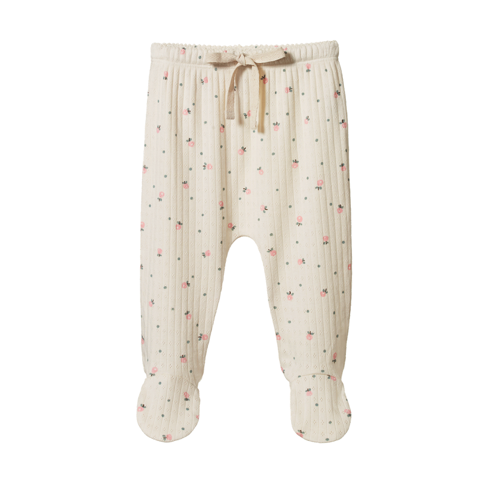 Pointelle Footed Romper Posey Blossom Print