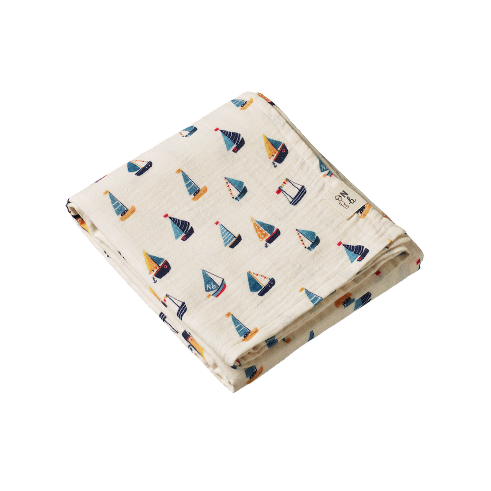 Muslin Wrap Regatta Print
