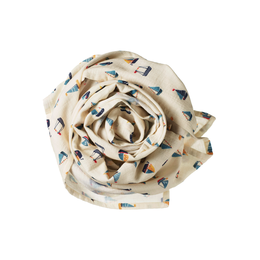 Muslin Wrap Regatta Print