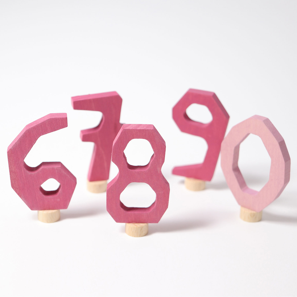 Rose Number Decoration Assorted 1-9 & 0