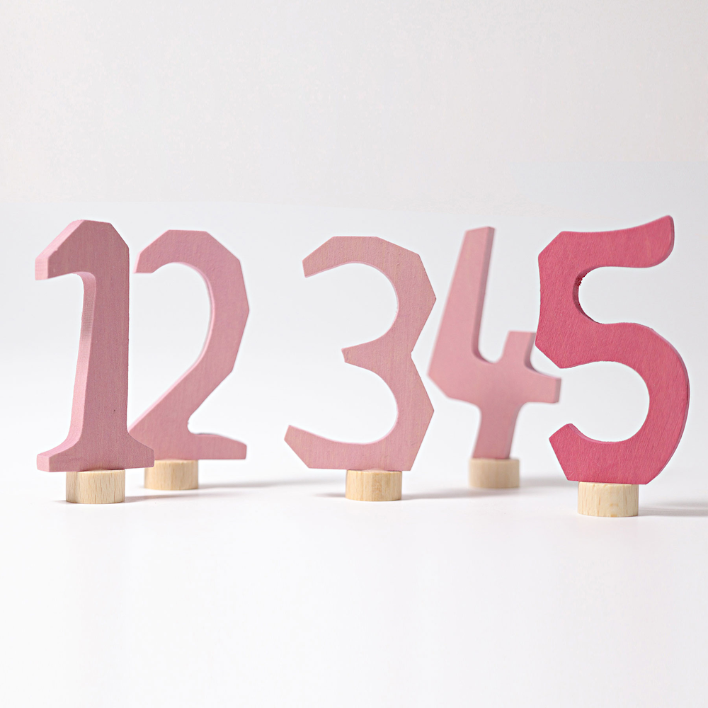 Rose Number Decoration Assorted 1-9 & 0