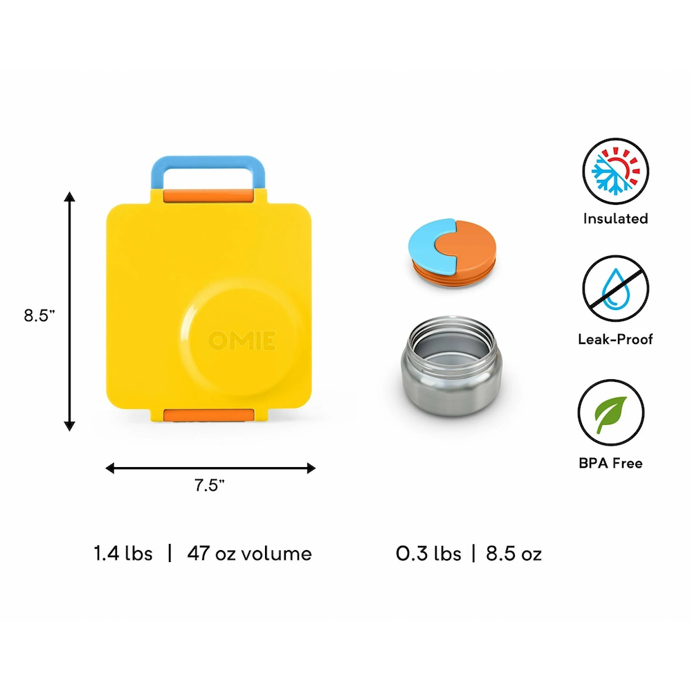 OmieBox Hot & Cold Lunchbox Sunshine Yellow