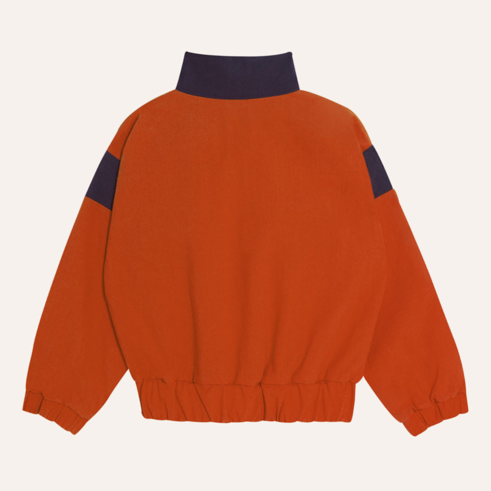 Orange Colour Block Kids Jacket