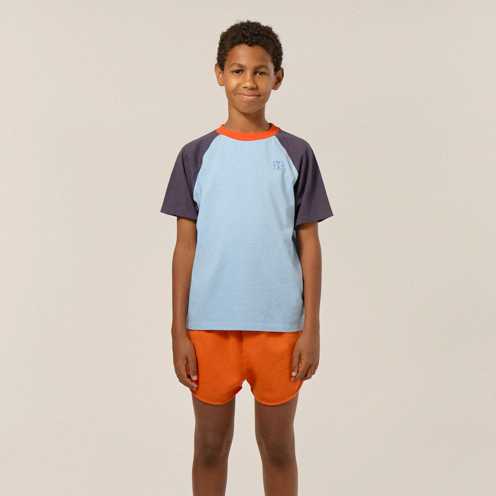 Orange Washed Kids Shorts