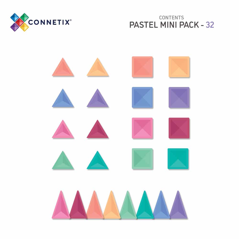 Magnetic Tiles 32 Piece Pastel Mini Pack
