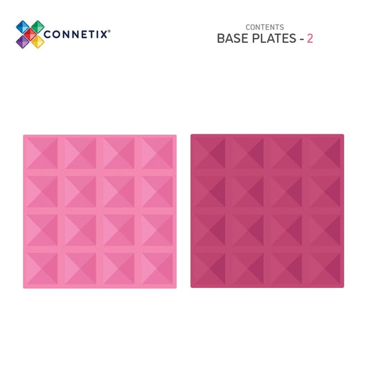 Magnetic Tiles 2 Piece Pink & Berry Base Plates