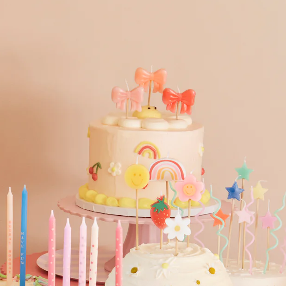 Pink Bow Candles