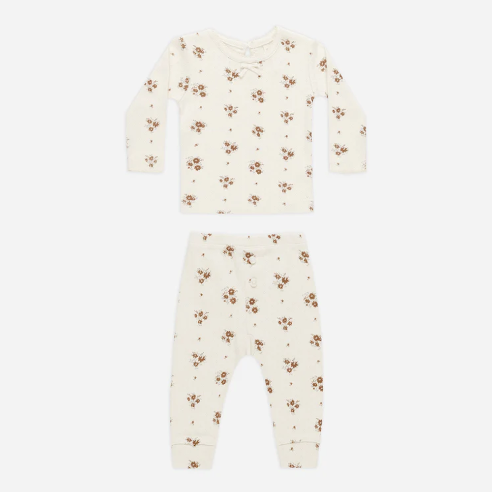 Pointelle Long Sleeve Tee + Legging Autumn Flora