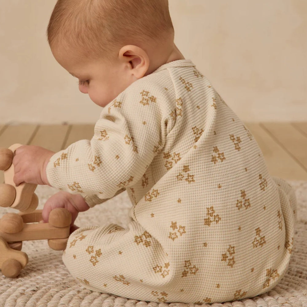 Waffle Long Sleeve Jumpsuit Marigold