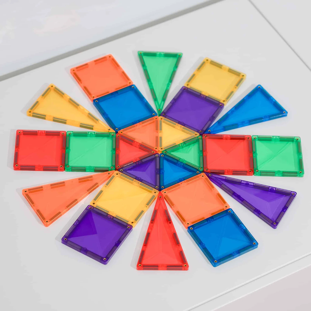 Magnetic Tiles 24 Piece Rainbow Mini Pack