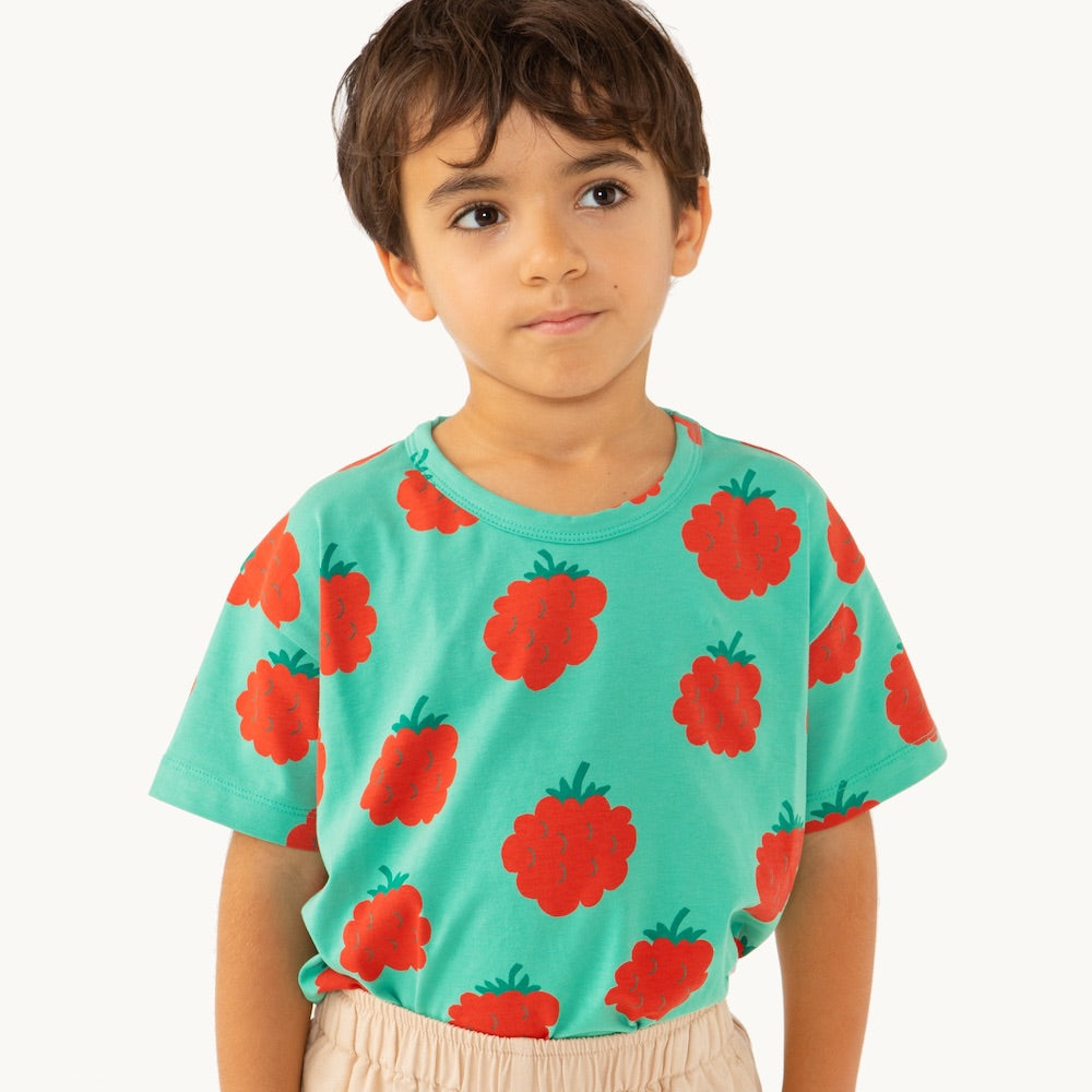 Raspberries Tee Emerald