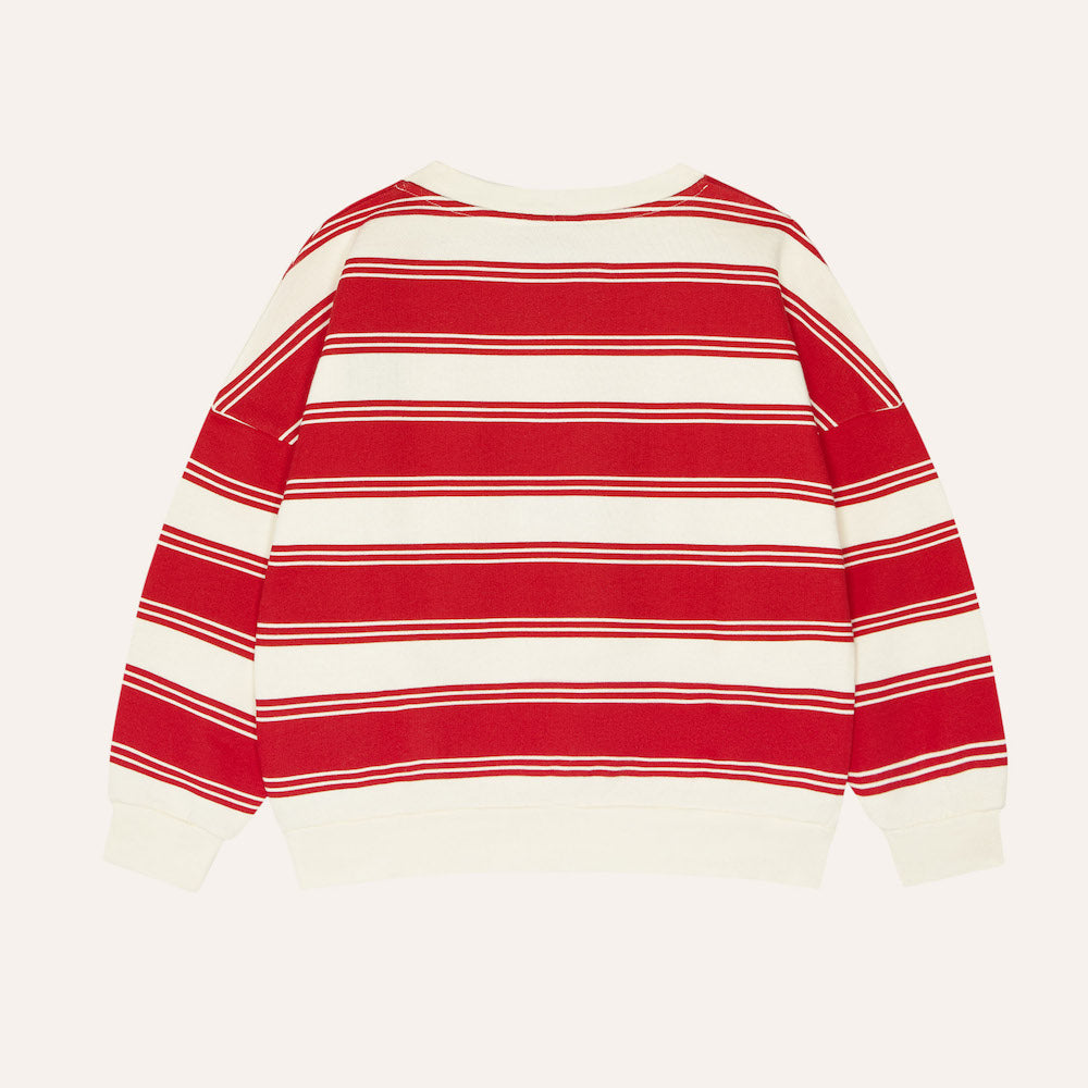Red Stripes Oversized Kids Sweatshirt