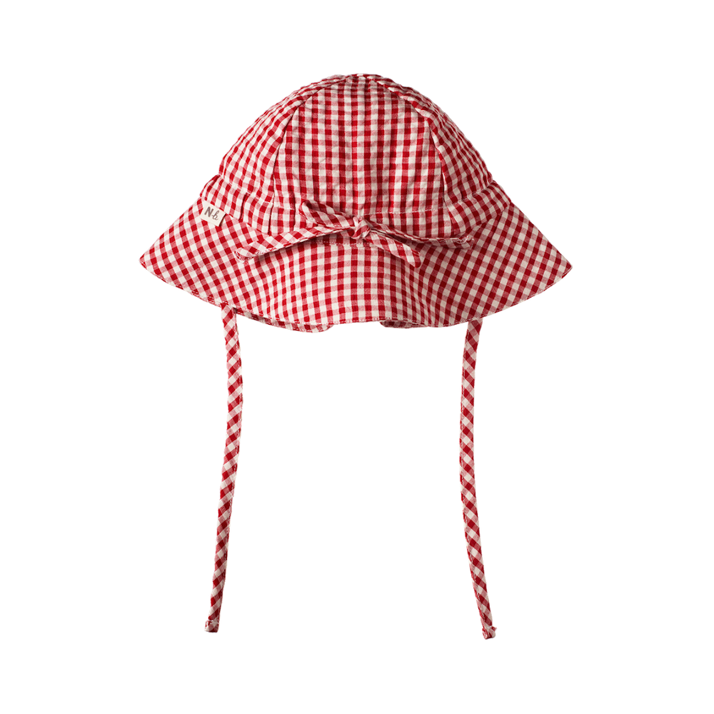 Gingham Sunhat Red Check