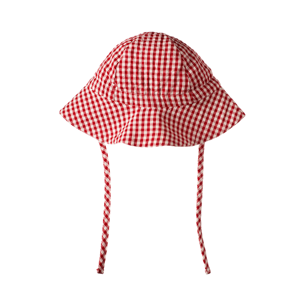 Gingham Sunhat Red Check